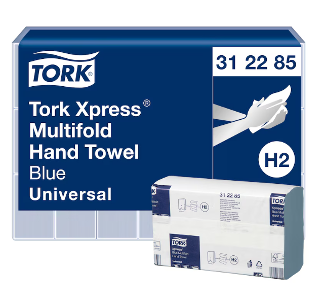 Universal Xpress Blue Multifold Hand Towel H2 (21x230sheet) Ctn