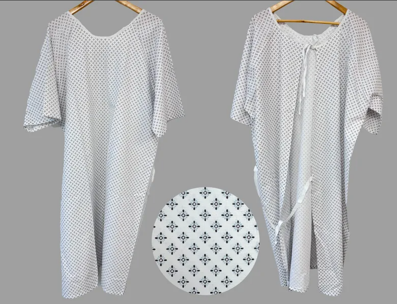 Patient Gown-Snowflake