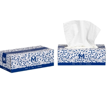 Matthews Flat Facial Tissues-2Ply (100 sheets, 48 boxes/carton )
