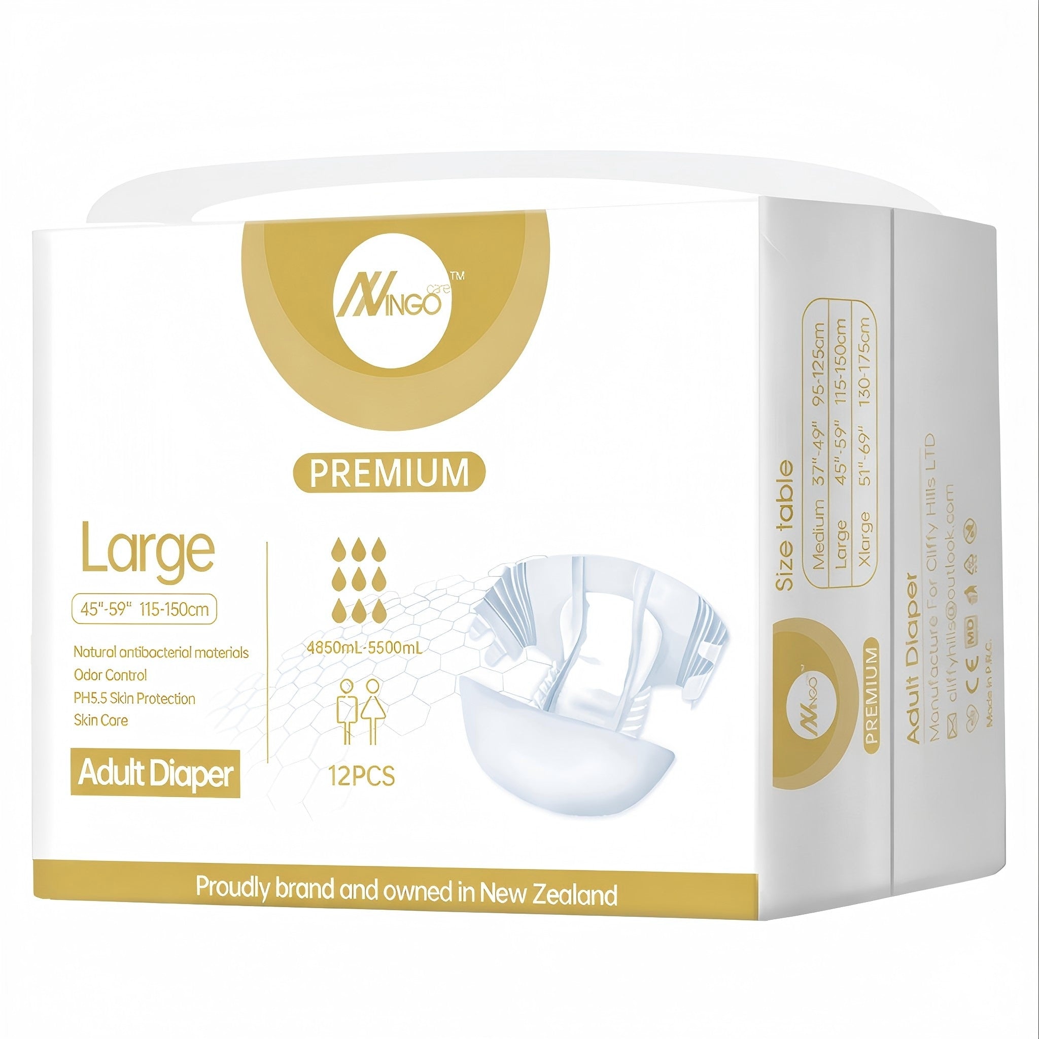 IngoCare All-In-One/Wrap Around Premium ( 5500ml, 12 pcs/bag)
