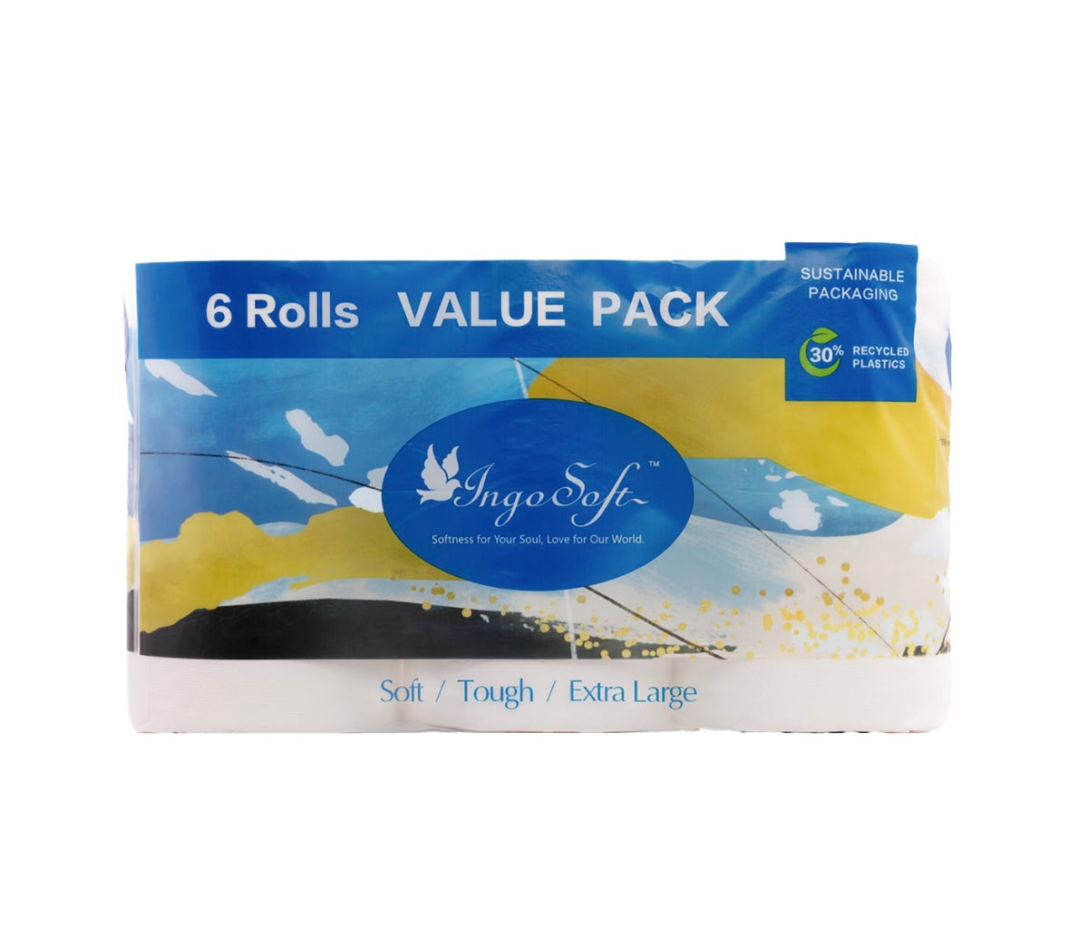 Toilet Paper 6 Rolls& 3PLY * 1 bag