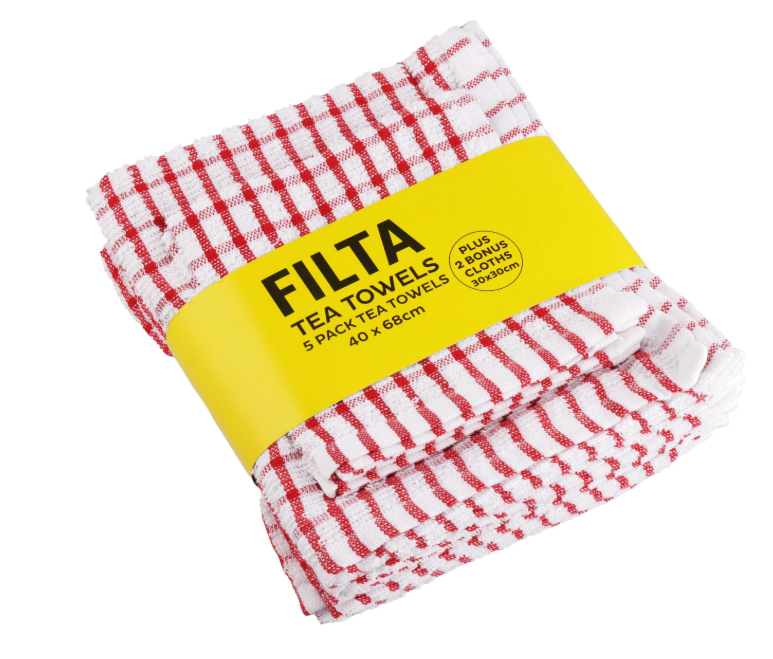 Filta Cotton tea towels terry 5+2 (7PK)