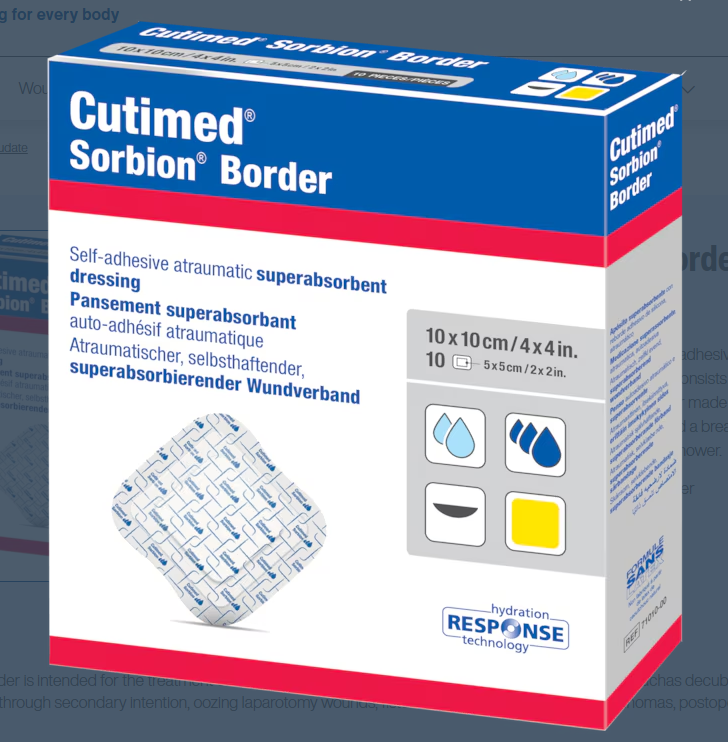 CUTIMED Sorbion Border Sterile (10 Pouches/box)