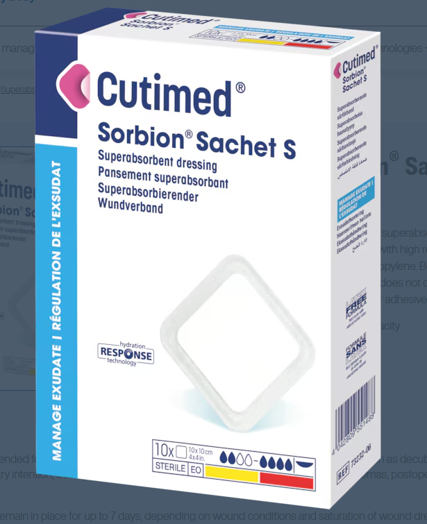 CUTIMED Sorbion Sachet S (10 Pouches/box)