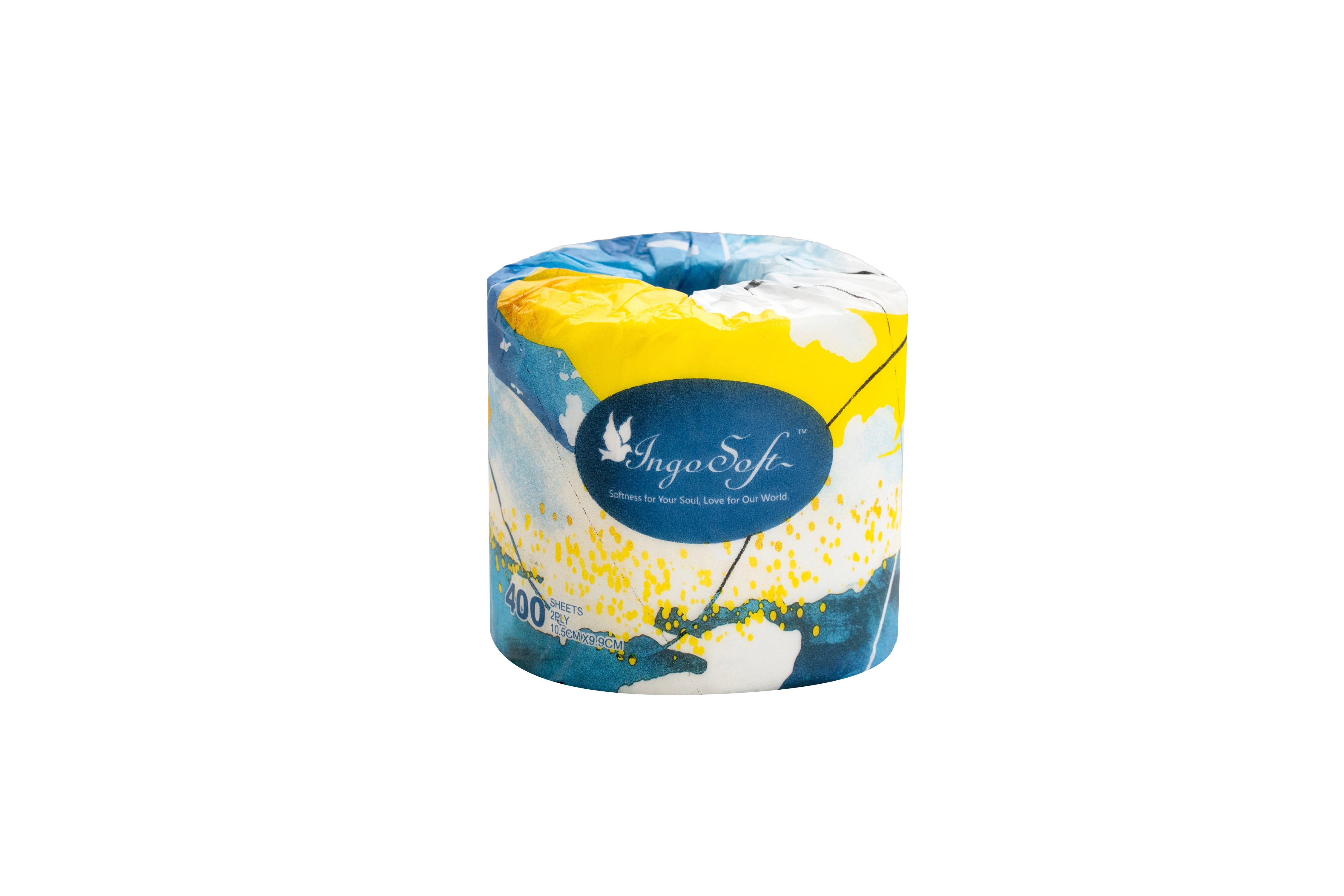 IngoSoft Luxury Wrapped Toilet Tissue – 2 Ply (400 sheets, 50 rolls/pack)
