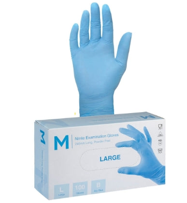 Nitrile Sky Blue Gloves * 1 Box