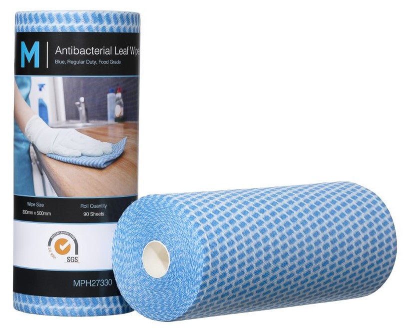 Matthews Antibacterial Leaf Wipes (Regular duty economical choice) 4 Rolls/Box