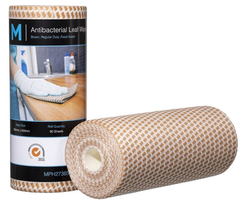 Matthews Antibacterial Leaf Wipes (Regular duty economical choice) 4 Rolls/Box