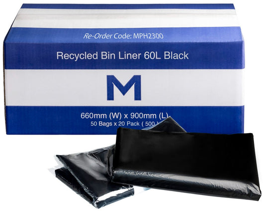 Recycled Bin Liners 60L(450bags stronger)