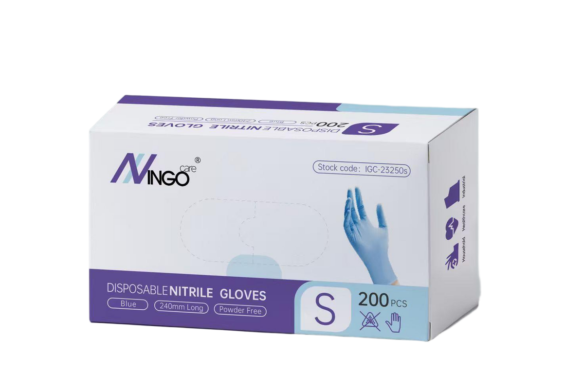 IngoCare Disposable Nitrile Examination Gloves (200 pcs/box)
